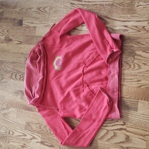 (M) Derek Heart Hippie Lovin' Life Rainbow Graphic Hoodie Retro Y2K Streetwear